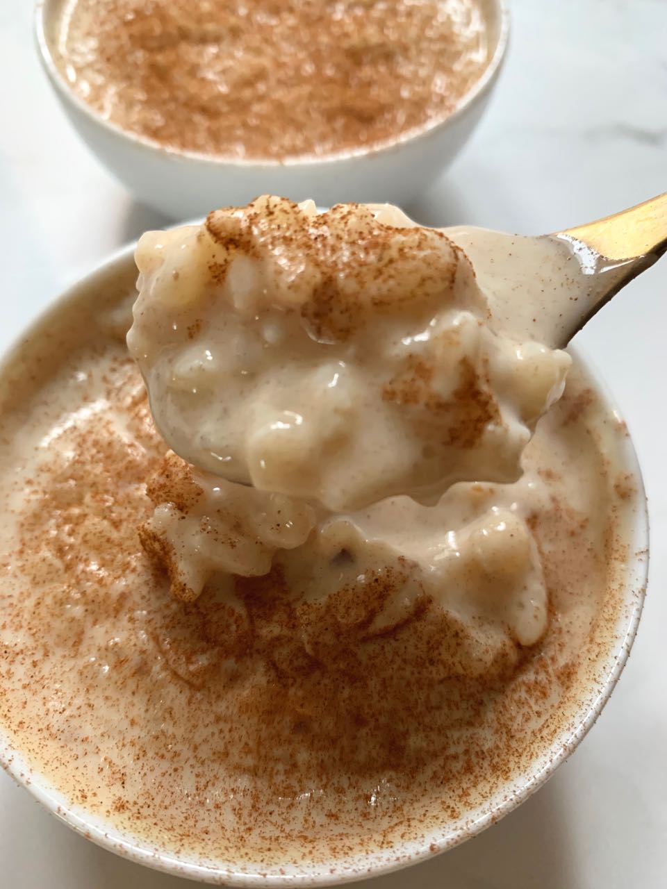 arroz con leche endulzado con dátil